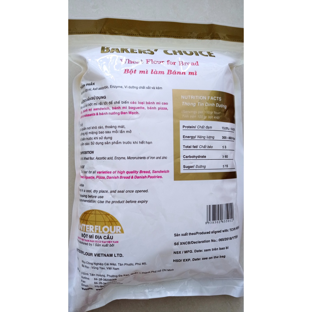 [Sỉ thùng 20kg] Bột mì Baker Choice số 13 dùng để làm BÁNH MÌ, PIZZA...