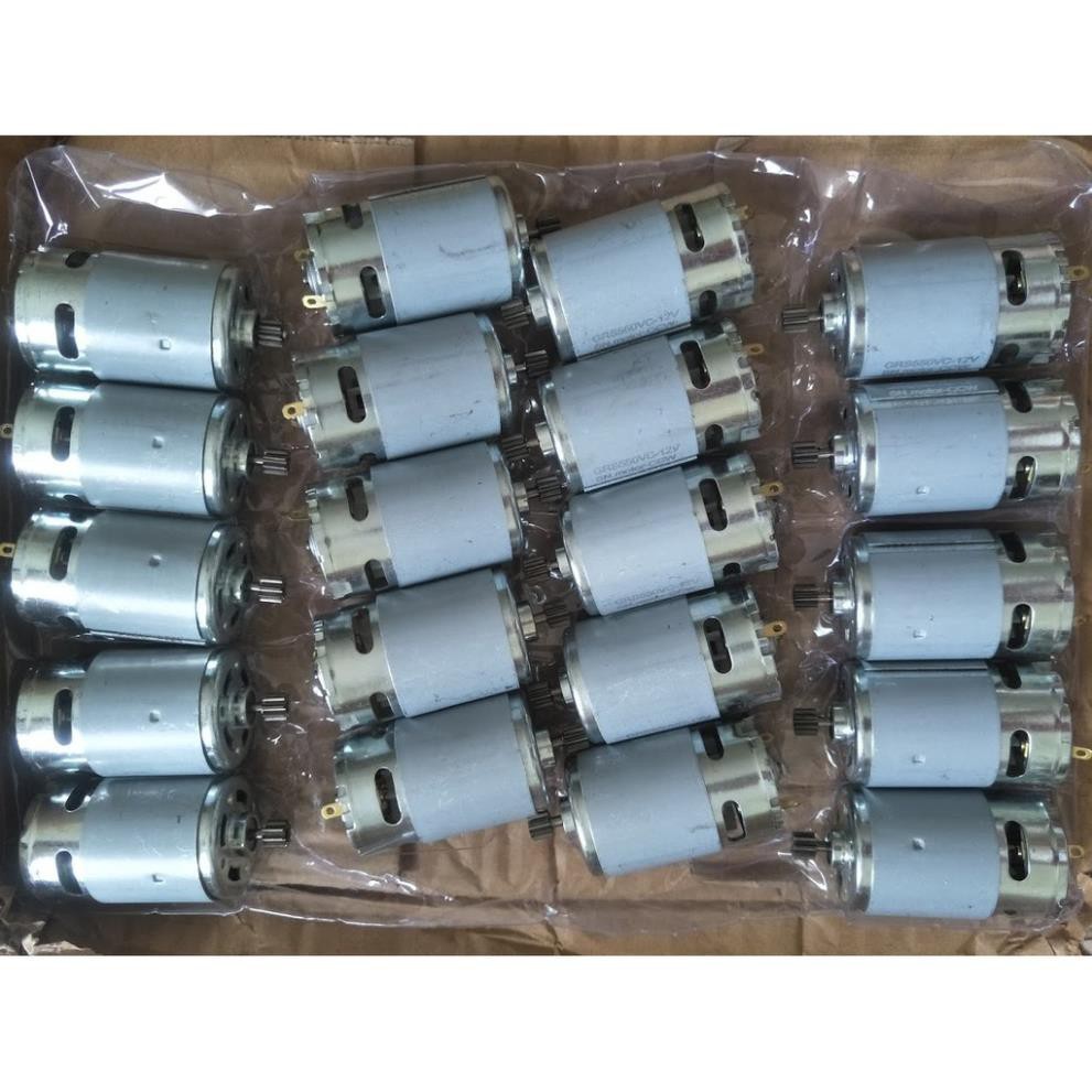 Motor 550 công suất cao có sẵn bánh răng chuyên cho máy pin 12V-16,8V-21V
