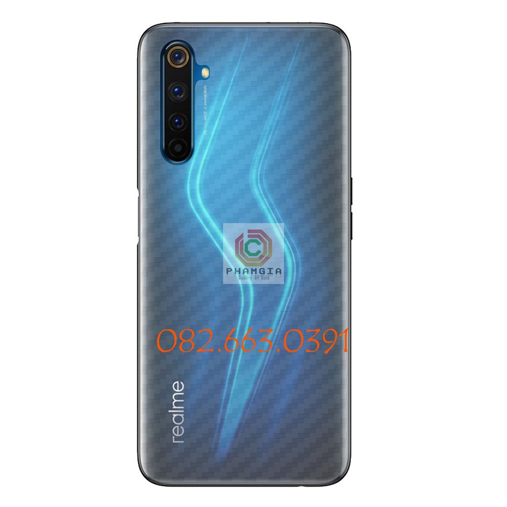 Miếng dán mặt lưng skin carbon Realme 6 Pro