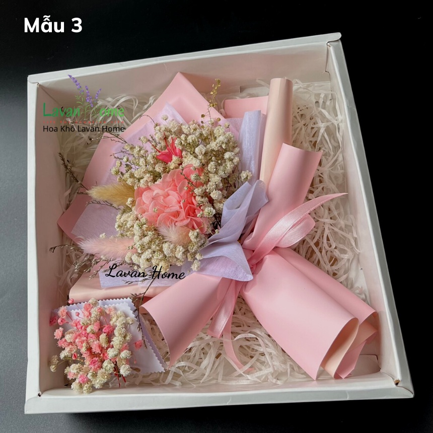 Hộp quà hoa khô, hoa vĩnh cửu , set quà tặng cao cấp - Quà tặng các dịp lễ như 20/10, 20/11, lễ giáng sinh, lễ tình nhân