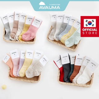 Set 6 cặp tất chân AVAUMA dệt kim mềm mại dài đến đầu gối chống trượt cho bé trai và bé gái