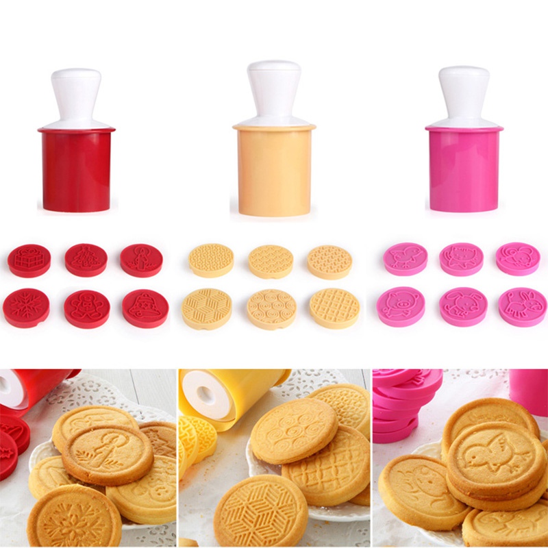 Set 6 Khuôn Đóng Dấu ANAEAT Tạo Hình Dễ Thương Trang Trí Làm Bánh Cookie