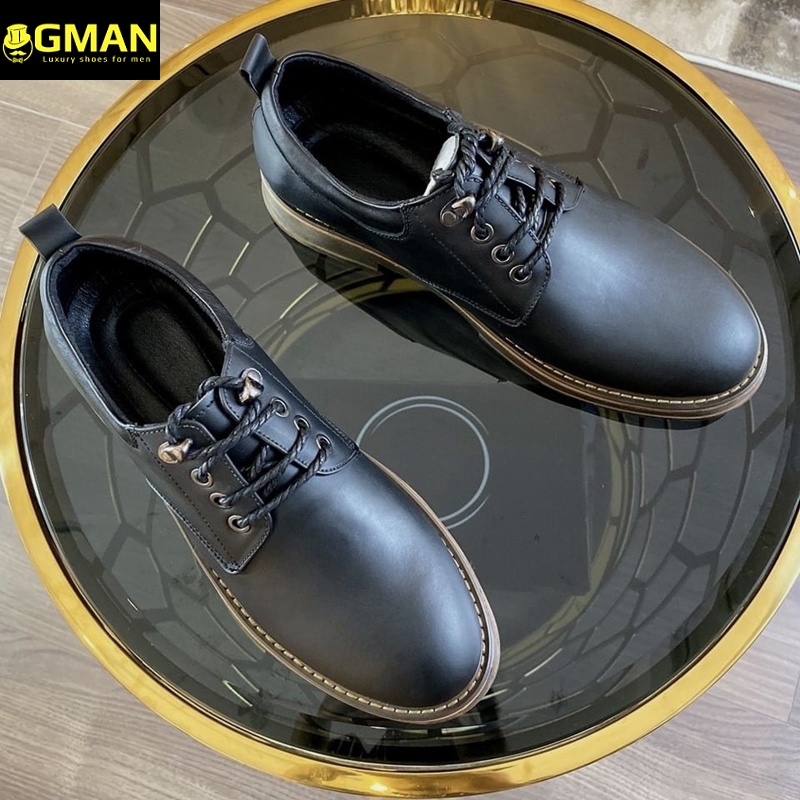 Giày da nam dây buộc chất liệu da thật 100% đế cao su bảo hành 12 tháng TK0555