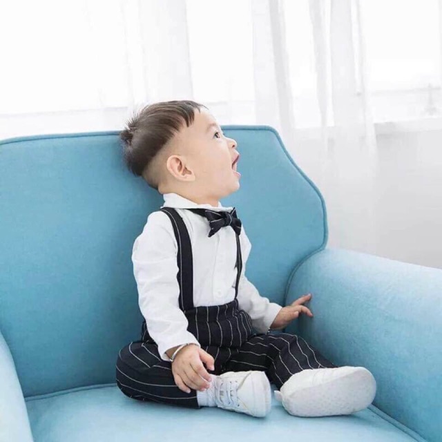 Sét công tử yếm kèm nơ cho bé yêu 5-15kg