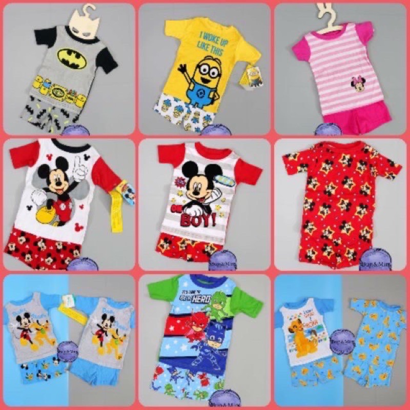 Đồ bộ bé trai, chất thun cotton co giãn made in Cambo, size nhí Disney (6-16kg) FORM ÔM