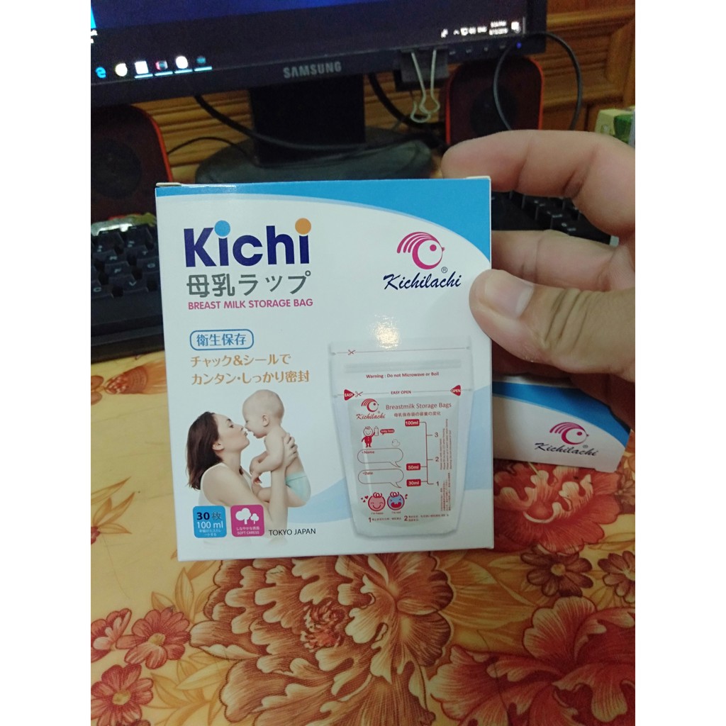 Túi Trữ Sữa 100ml Kichilachi (Hộp 30 Túi)[ tặng kèm 1 bút ghi thông tin] giá rẻ nhất