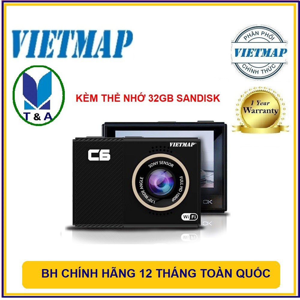 Camera Hành Trình VIETMAP C6 | Wifi | Sony Sensor - Phân phối chính hãng