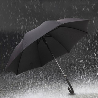 Ô dù đen trơn cán dài 90cm - Winz.vn