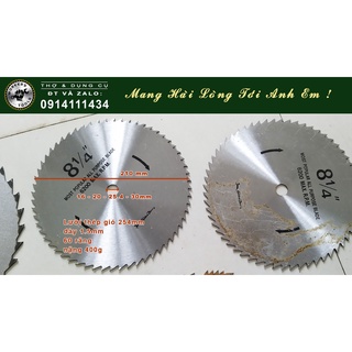 LƯỠI CƯA GỖ NHẬT BÃI THÉP 210mm, 60 RĂNG, CỐT 16 - 20 - 25.4 - 30mm, DÀY 1.5mm - CHƯA QUA SỬ DỤNG (SỐ LƯỢNG LIÊN HỆ)