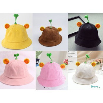 Mũ Nón Maruko 3D Rộng Vành Nhiều Kiểu Mầm Cây Bucket Hat Ulzzang Kaki Nhung Siêu Cute
