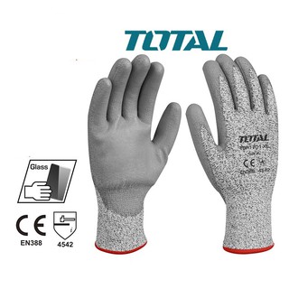 Găng Tay Chống Cắt Len Cao Su Nitri INGCO HGCG01 TOTAL TSP1701 L XL  PolyTM1 bảo hộ công trình