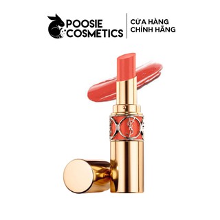 Son dưỡng có màu ysl rouge volupte shine 14 cam san hô