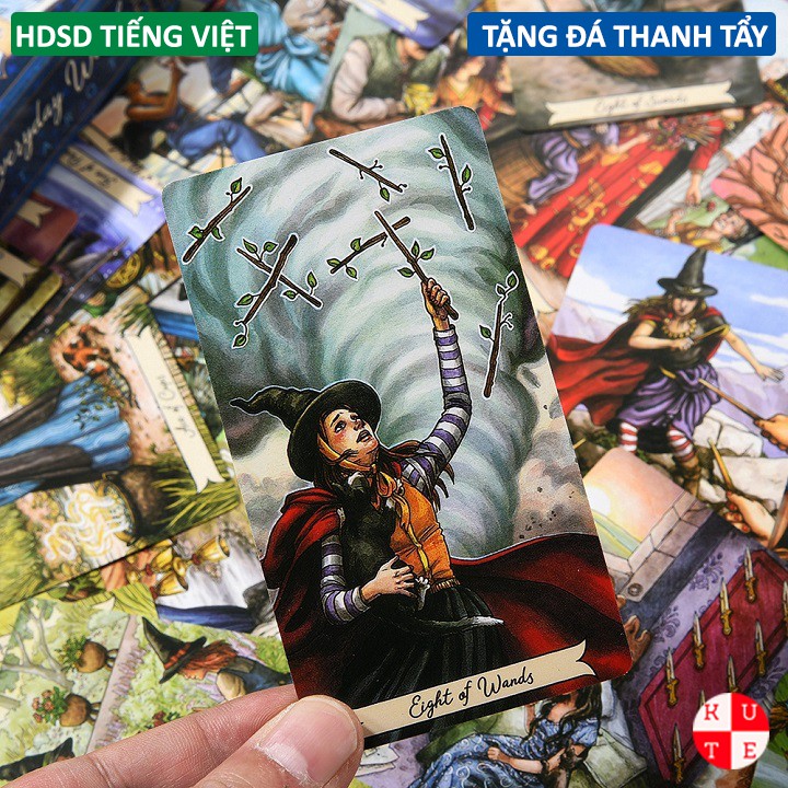 Bộ Bài Everyday Witch Tarot 78 Lá Bài Tặng Hướng Dẫn Tiếng Việt Và Đá Thanh Tẩy C17