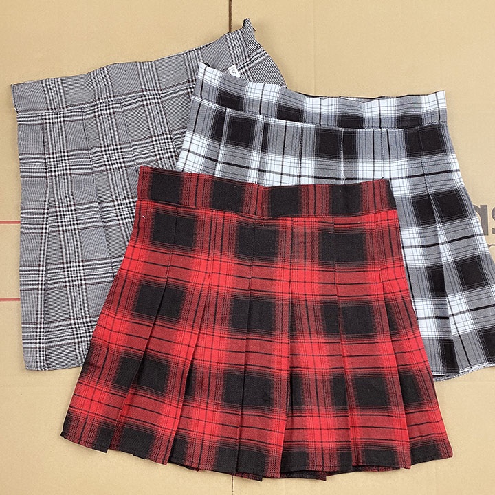 Chân váy tennis xếp ly caro dáng xòe có quần lót trong mã VayTenis-Caro - Kyotstore