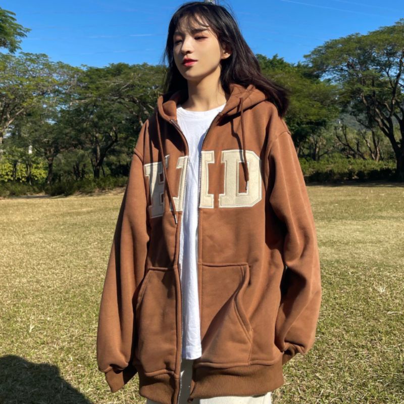 Áo Hoodie Zip Thêu KID