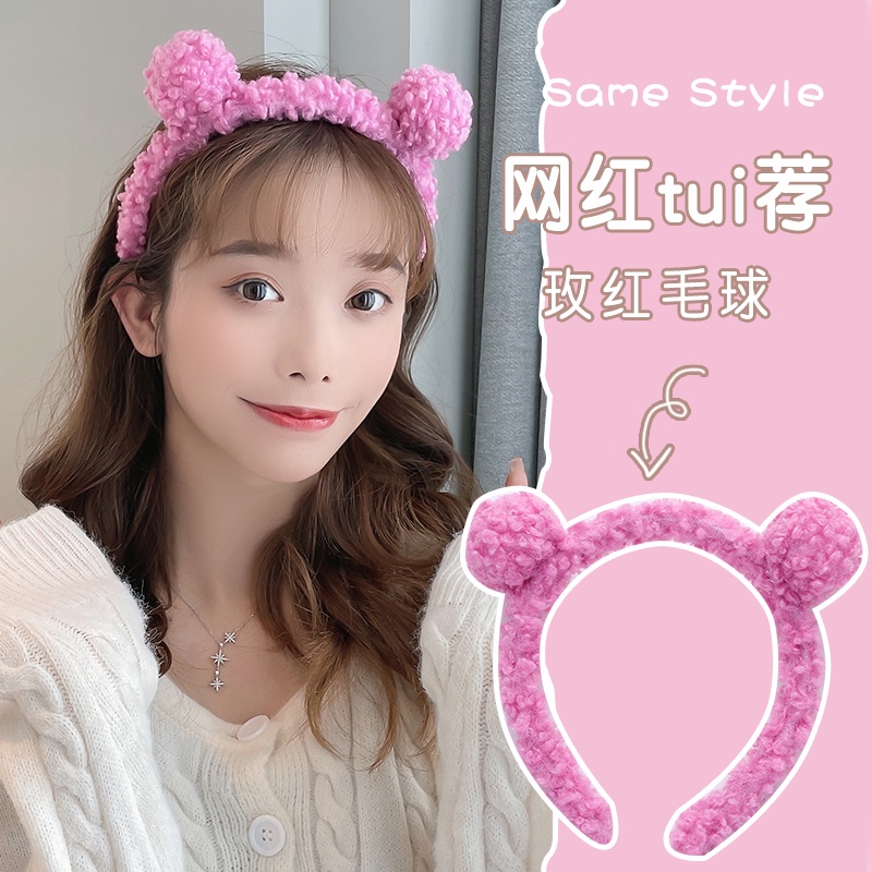 Băng đô lông vải nhung mềm mại hình hoạt hình dễ thương cho nữ