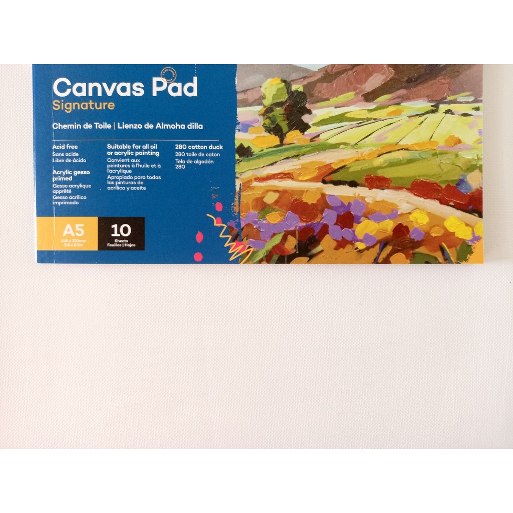 SỔ VẢI CANVAS pad Mont Marte/ A5/A4/A3 / 10sheets_ Vẽ sơn dầu, acrylic