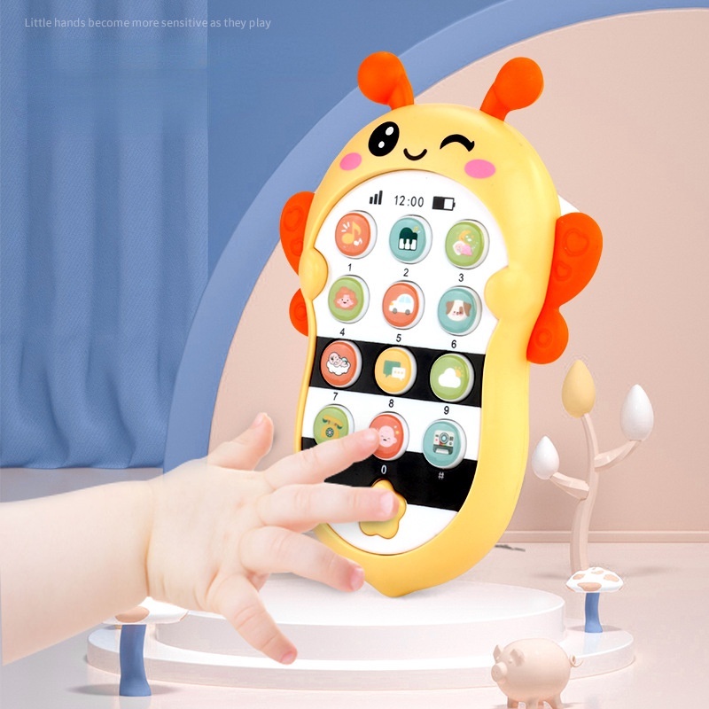 Điện thoại đồ chơi ZHAN QI TOYS kiểu dáng hoạt hình có nhạc và đèn giáo dục sớm cho bé