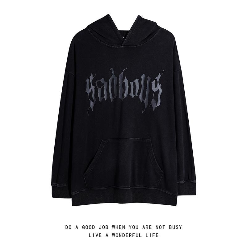Áo hoodie dáng rộng phong cách đường phố Âu Mỹ