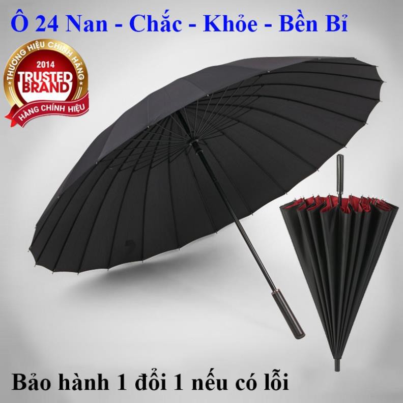 Ô Dù Che Mưa Ô Đi Mưa Loại Lớn 24 nan kép, cứng cáp, thép chống gỉ