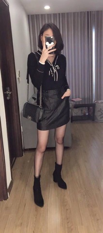 [ Đẹp- độc - lạ ] Áo len cừu buộc nơ