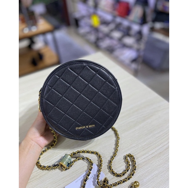 Túi ô trám tròn dây đeo chéo sz 18cm