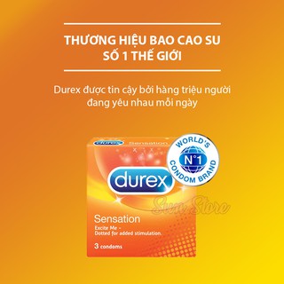 BAO CAO SU DUREX SENSATION GAI ( HỘP 3 CÁI)