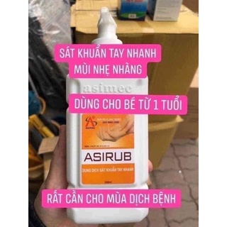 Nước rửa tay khô sát khuẩn asirub 500ml.