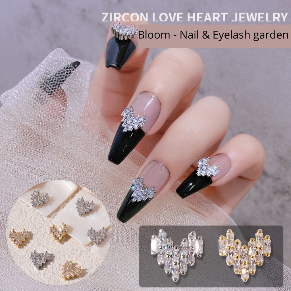 Charm trái tim đính đá cao cấp hot trend 2022