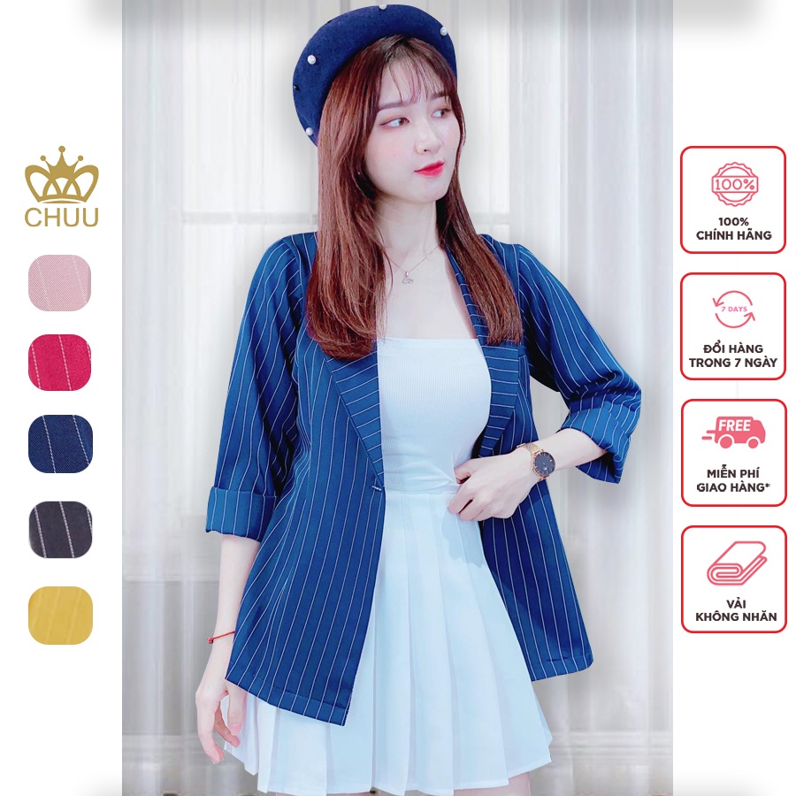 Áo vest blazer sọc 1 lớp trẻ trung CHUU AK5026