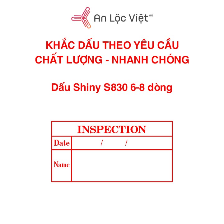 Khắc dấu công ty 6 dòng - 8 dòng theo yêu cầu SHINY S830 (38x75mm)