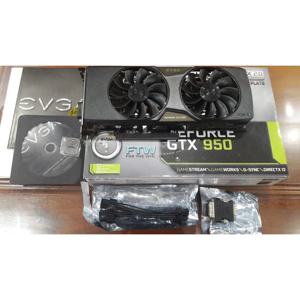 VGA EVGA GTX 950 FTW 2GB FULL BOX | BigBuy360 - bigbuy360.vn