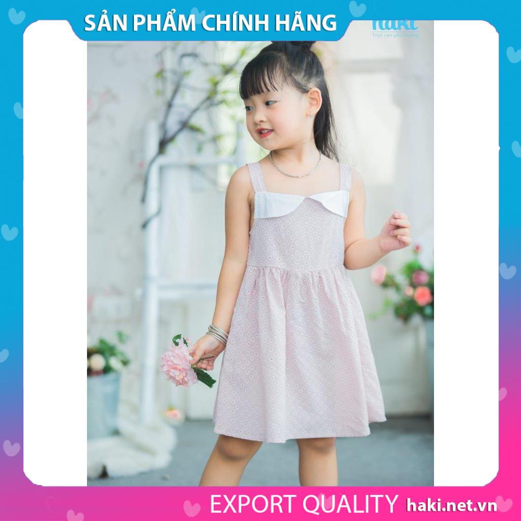 Váy cúp ngực bé gái HAKI - HK482, đầm hè cho bé gái từ 10-27kg (Hoa cúc hồng)