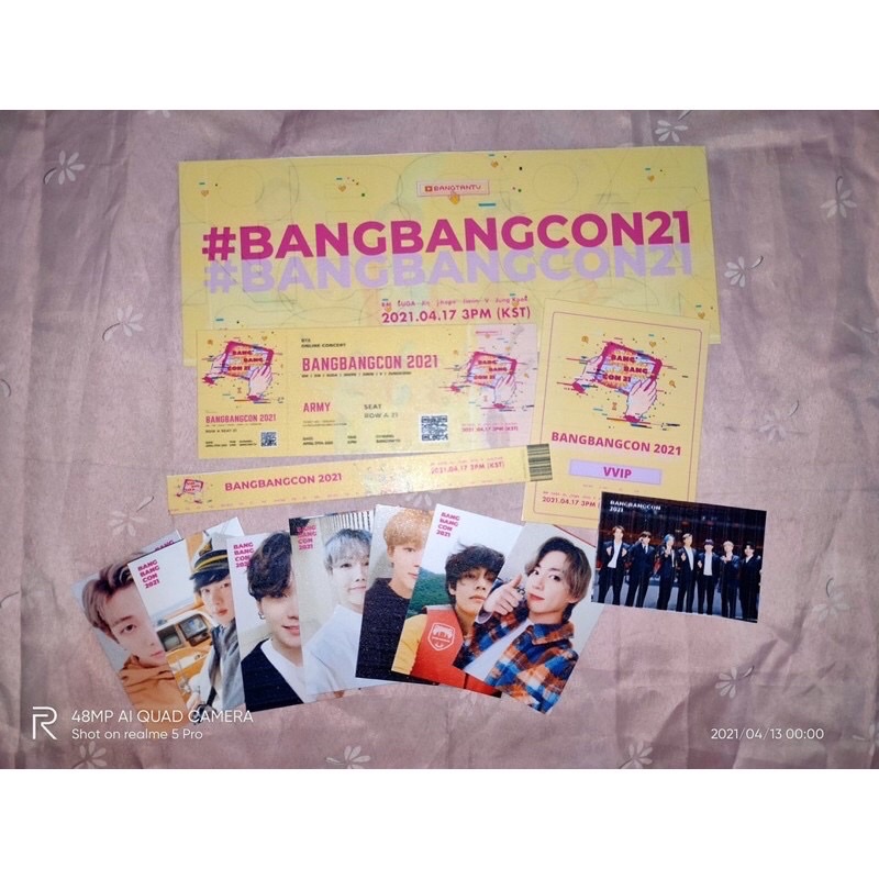 Combo vé BTS BANGBANGCON 2021 TICKET FULL NHƯ ẢNH