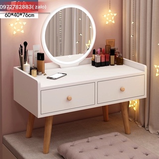 Bàn Trang Điểm Mini Ngồi Bệt Có Đèn Led, Bàn Ngồi Bệt Phong Cách Hiện Đại