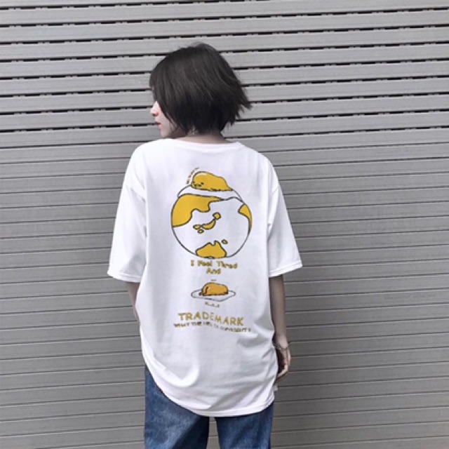 Áo thun in trái đất vàng TRADEMARK