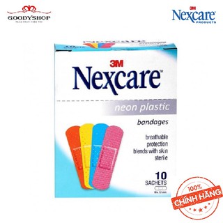 Băng keo cá nhân màu Neon 10 gói/hộp Nex-care 3M- XH002023402