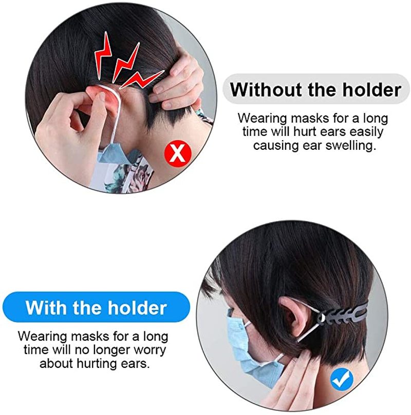 Đai đeo khẩu trang silicone 4 lớp chống trượt có thể điều chỉnh tiện dụng