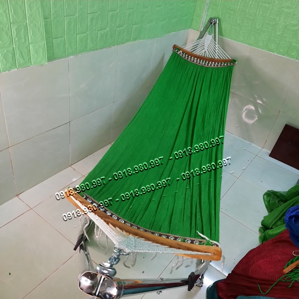 Lưới võng cán gỗ  - Võng lưới cán gỗ VCG01