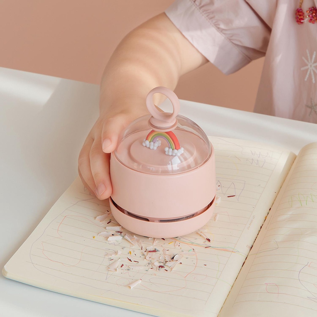 Máy Hút Bụi Mini Cầm Tay Để Bàn Thiết Kế Dễ Thương Cho Nữ