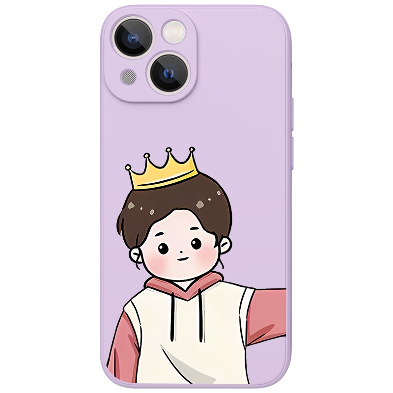 Ốp lưng JURSUE hoạt hình cặp đôi dễ thương đẹp Cho iPhone 14 13 12 11 Pro Max SE 2020 X XR XS 8 7 ip 6S 6 Plus kute Y2361