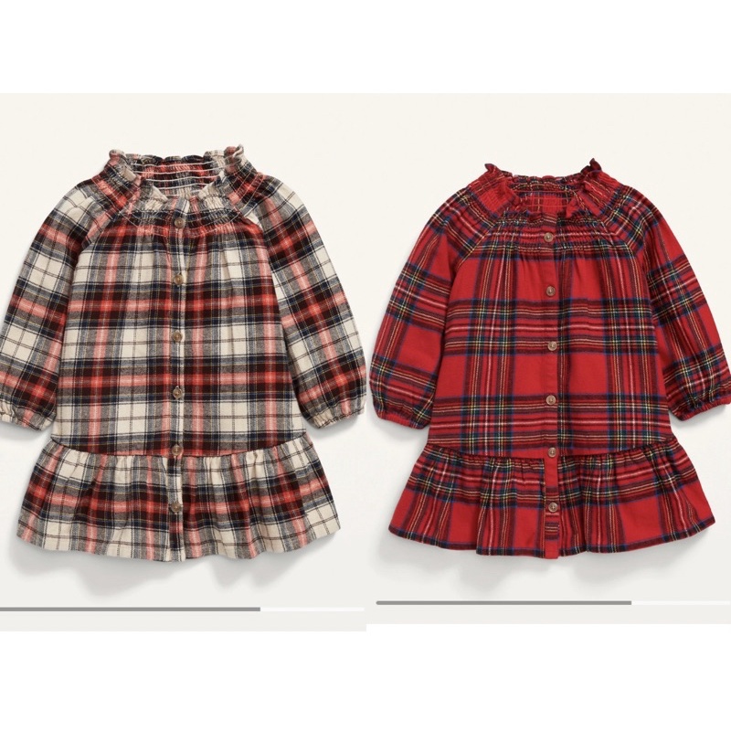 Váy dài tay Old Navy Auth bé gái (không có hàng khuy dọc)