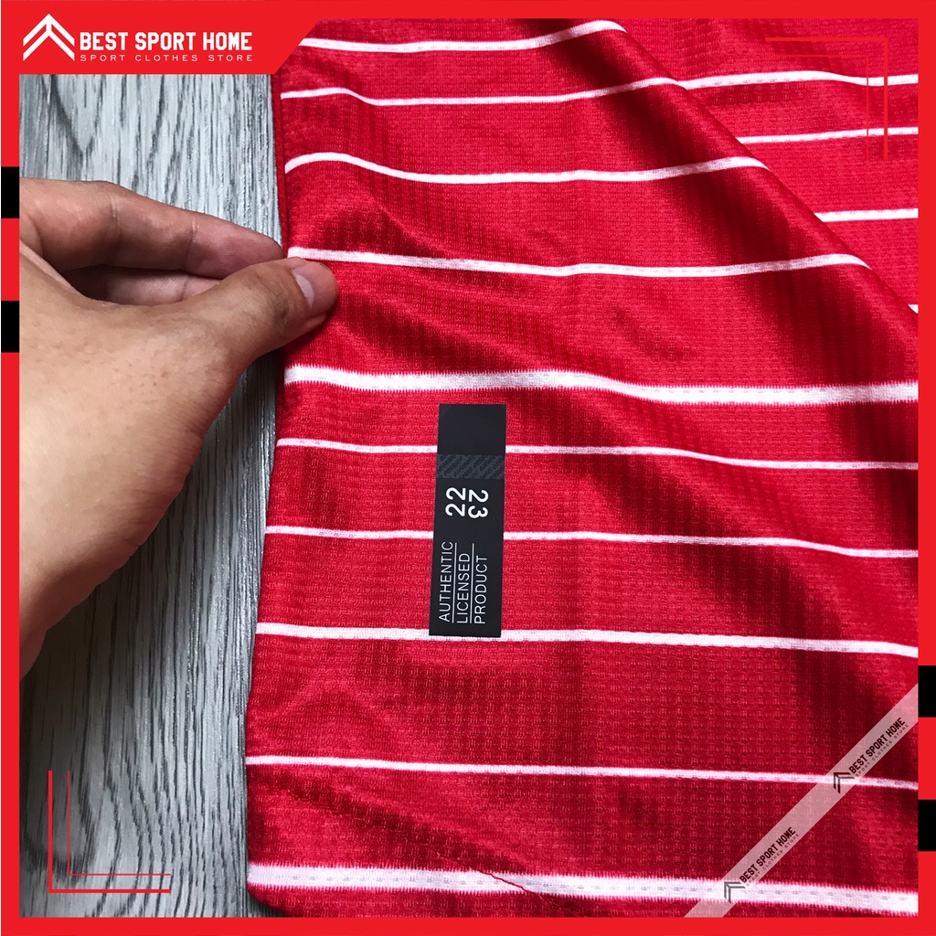 Set quần áo bóng đá Bayern Munich sân nhà 2022/23 - Vải Climacool màu đỏ form Âu - In ấn tên số theo yêu cầu