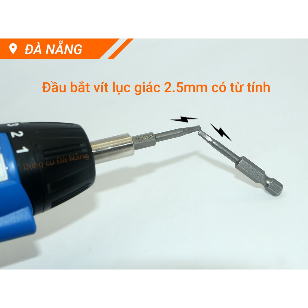 Đầu bắt vít lục giác đực chuôi lục thép S2