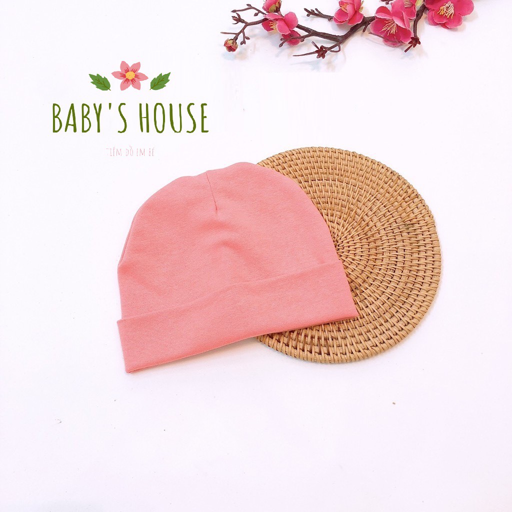 Mũ cotton dệt kim dáng trùm đầu cho bé trai/gái (3m-2y)