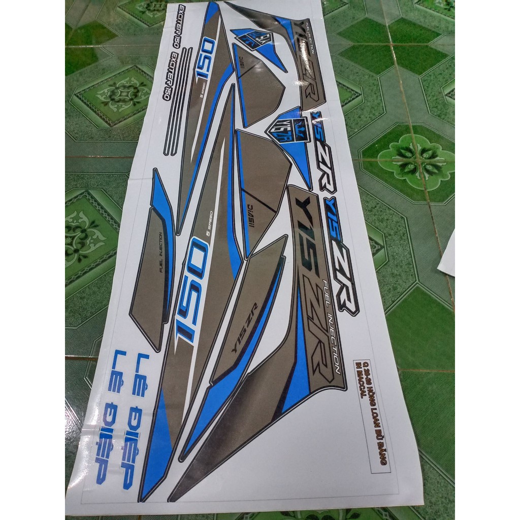 tem rời ex 150 xanh bạc y15zr