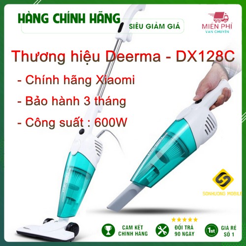 Máy hút bụi cầm tay Deerma Siêu lốc xoáy DX128C công suất 600W