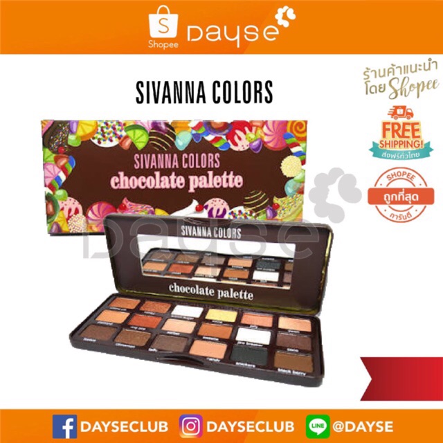 Bảng Phấn Mắt Cao Cấp 18 màu SIVANNA COLORS  Eyeshadow Palette HF7006