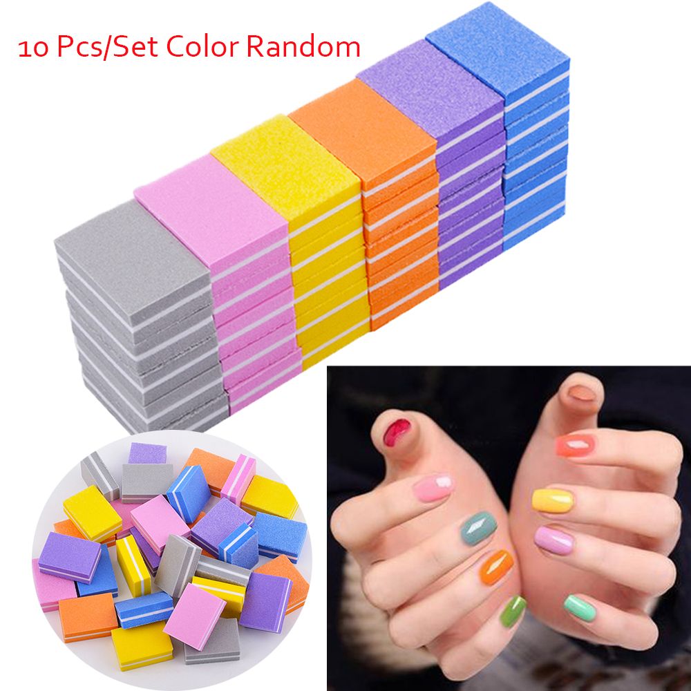 [Hàng mới về] Set 10 miếng dũa móng tay bằng bọt biển tiện dụng