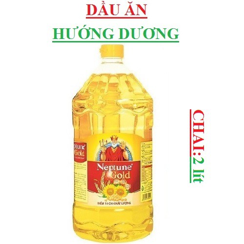 Dầu ăn thực vật hướng dương Neptune chai 2 lít